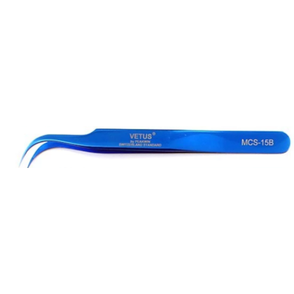 Pinca Vetus Tweezer Curva - Azul