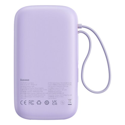 Power Bank Carregador Digital Qpow2 Tipo C + Lightning 22.5W 10000Mah Baseus