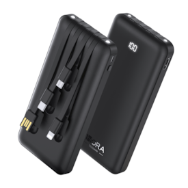 Power Bank Carregador Portatil 4 Cabos 10000Mah 1Hora (GAR148)